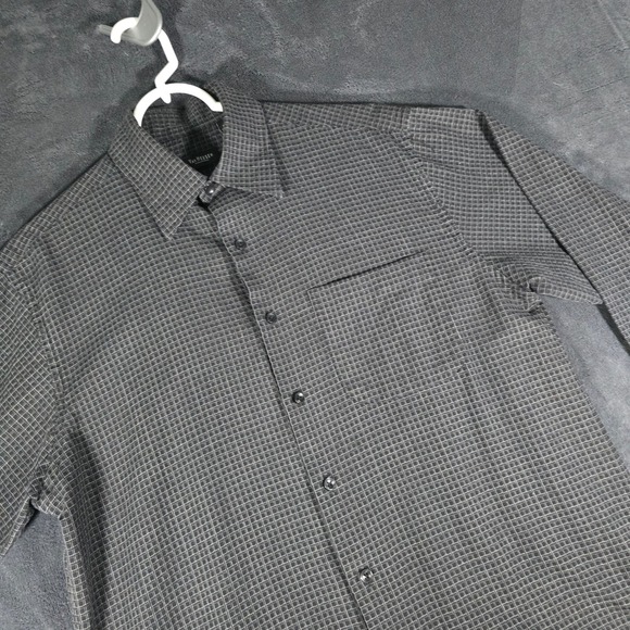 Van Heusen Dress Shirt‎ Gray Plaid Long Sleeve Button Up Medium - Picture 1 of 7
